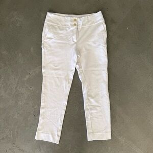 Anne Klein Pants / Cropped Slim Fit / Ivory / Women’s 6